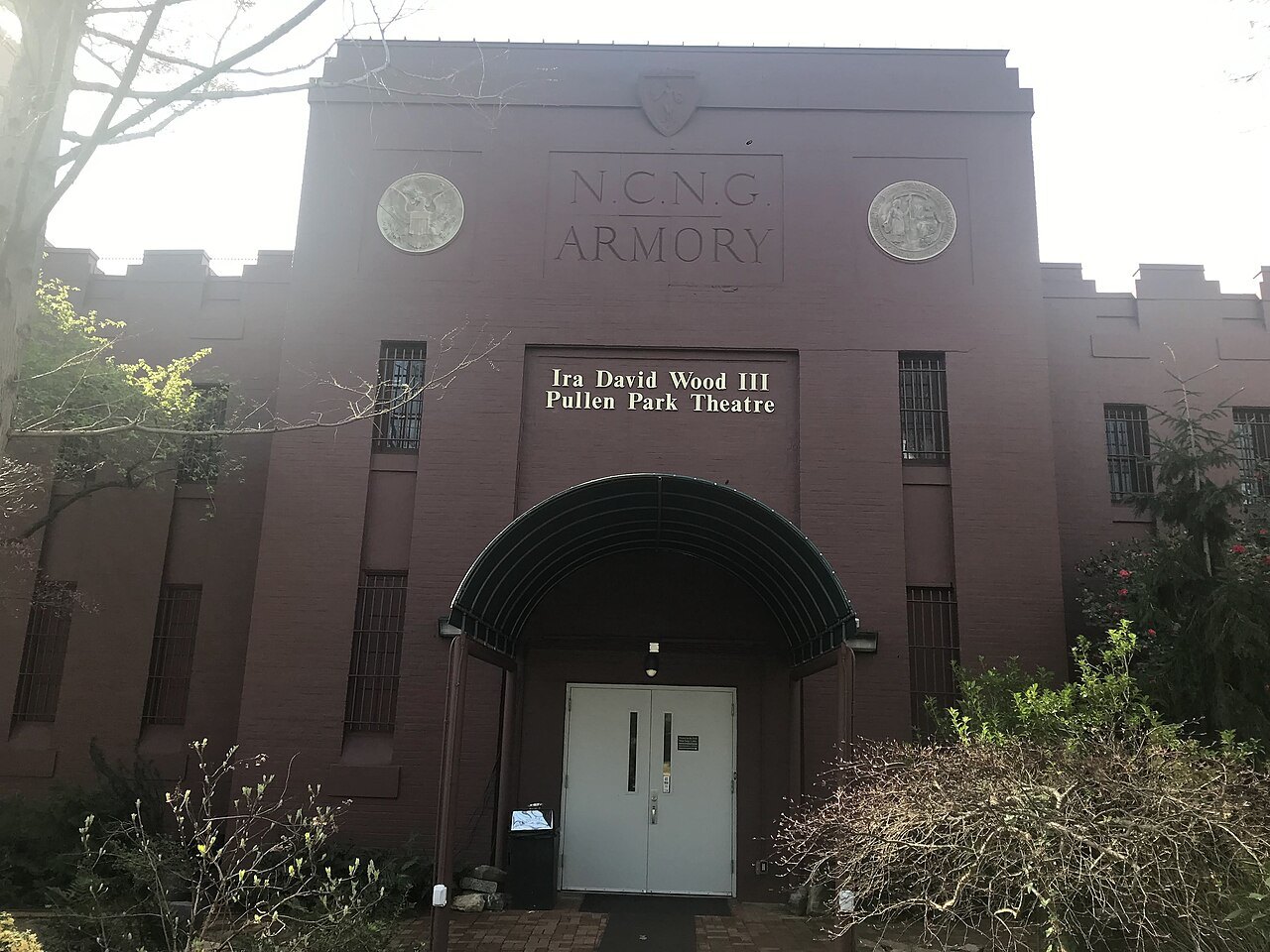The old armory building that now holds the theatre in Pullen Park.
